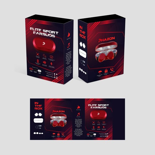 Wireless earbuds packaging box sleeve design Design por BrainStorm.