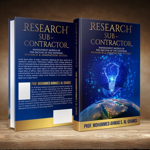 Book Cover Design Suitable for innovation and Research Diseño de studio02