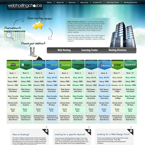 Redesign WebHostingChoice.com Design by sairu