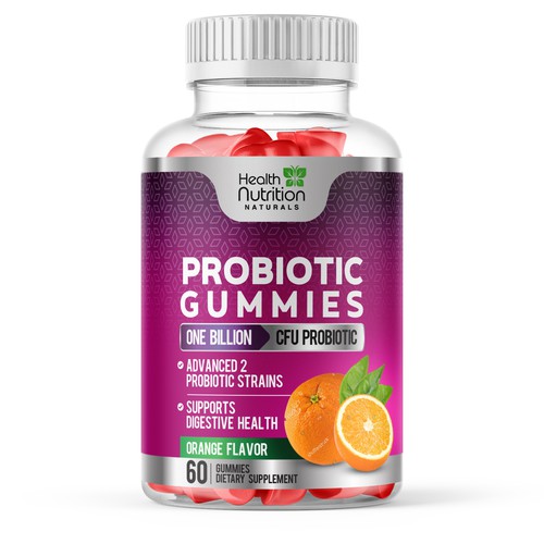 Healthy Probiotic Gummies Label needed for Health Nutrition Design by GayanMH