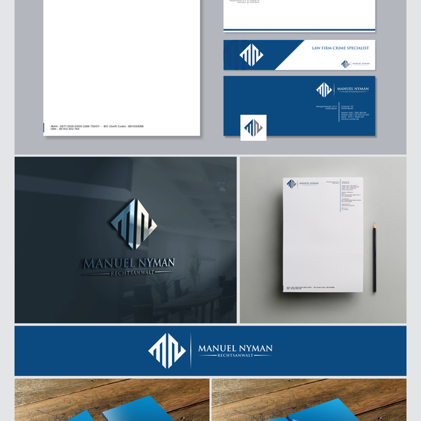 Design by Mark Hope titled "Manuel Nyman Rechtsanwalt"