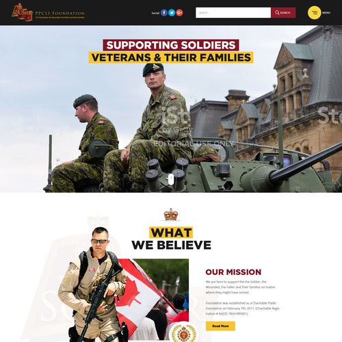 PPCLI Foundation website-ontwerp door OMGuys™