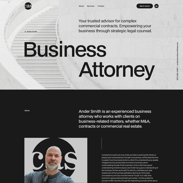Redesign solo business attorney website