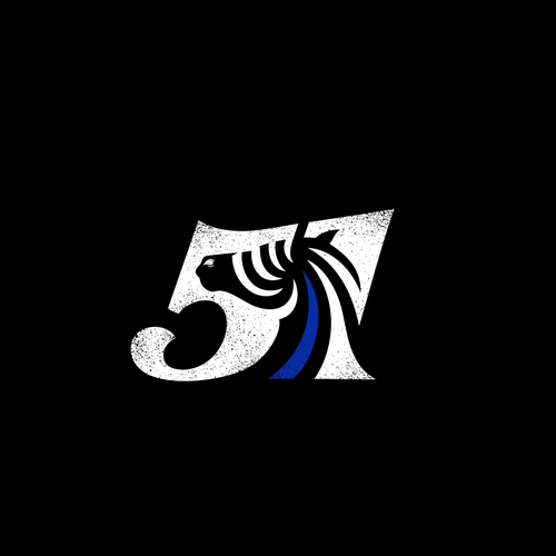 Edgy, Tough, Rugged, clothing Logo cleverly combining "Zebra" and "51" in a unique way. Design by JANTUNGHATI