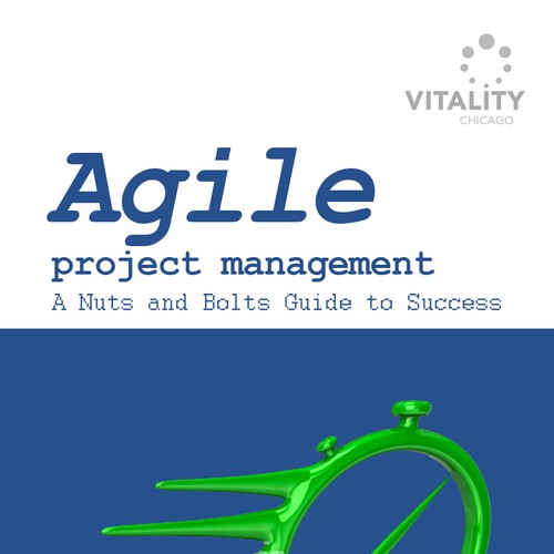 Design a creative and professional book cover for a book on Agile Project Management.  Design by pop ● design