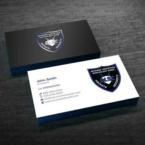Business Cards for a security guard company Business card contest