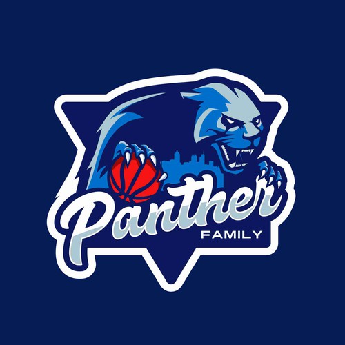 Basketball Logo for Team 'Panther Family' - Your Winning Logo Featured on Major Sports Network Design by Normans