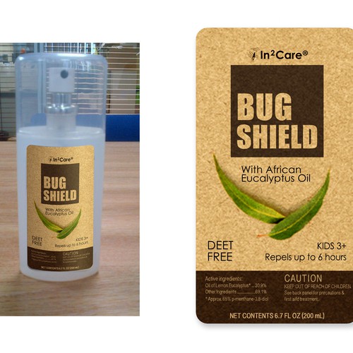 A product label for an insect repellent based on African lemon eucalyptus oil Design réalisé par SulieCreative