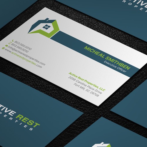 Modern Business Cards for Active Rest Properties Design by ™SF_Design™