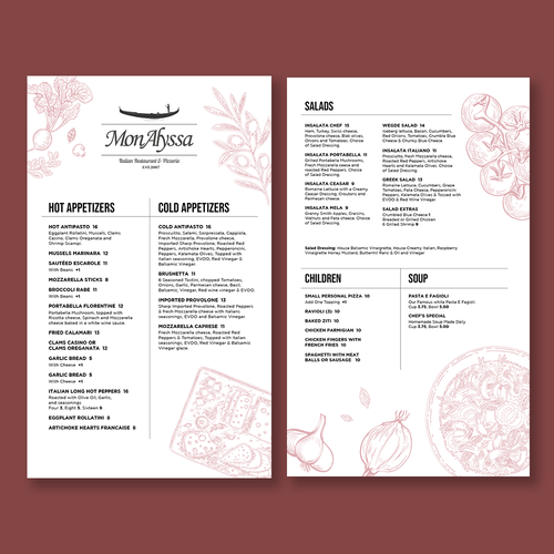 MonAlyssa Menu Design by Maria Rita Fernandes