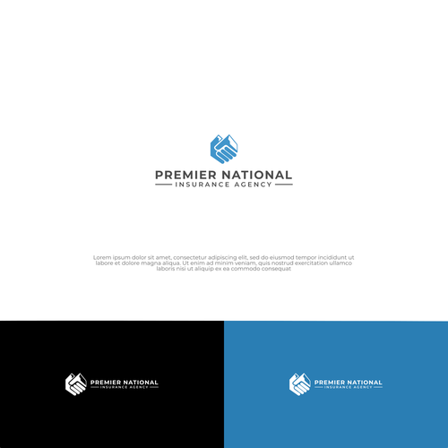 Handshake and/or Mountain Logo for Premier National Insurance Agency Design by YogiE_