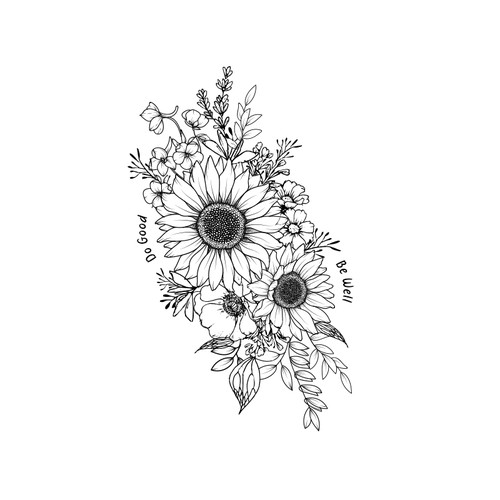 Designs | Design a small/medium blackwork floral forearm tattoo ...