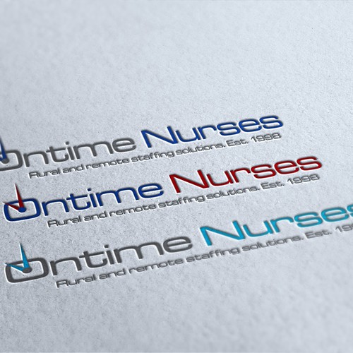 logo and business card for Ontime Nurses Design réalisé par ROSARTS