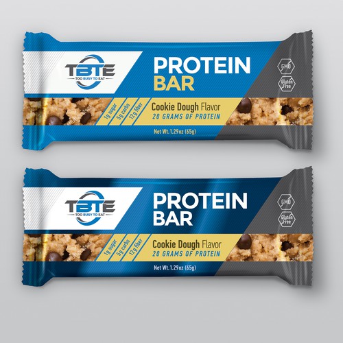 Design a unique protein bar wrapper for Too Busy To Eat-ontwerp door onkuliits