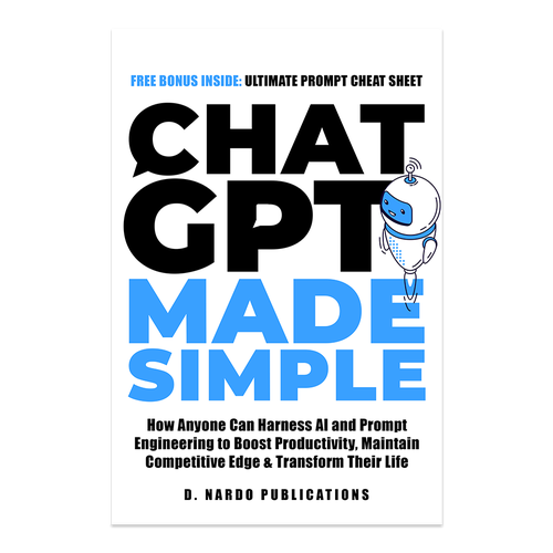 Professional Cover for BEST-SELLING BOOK about ChatGPT & AI Design by Zeljka Vukojevic