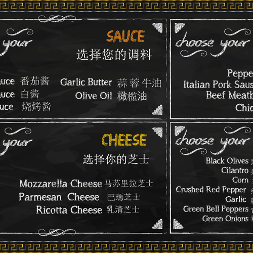 Design a Chalkboard Menu Board for a Gourmet Pizza Restaurant Design by harles .