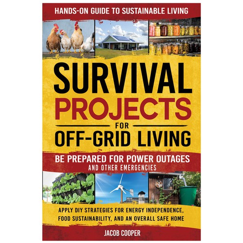 Book Cover for Off-Grid Survival Projects Design by MarCreative™
