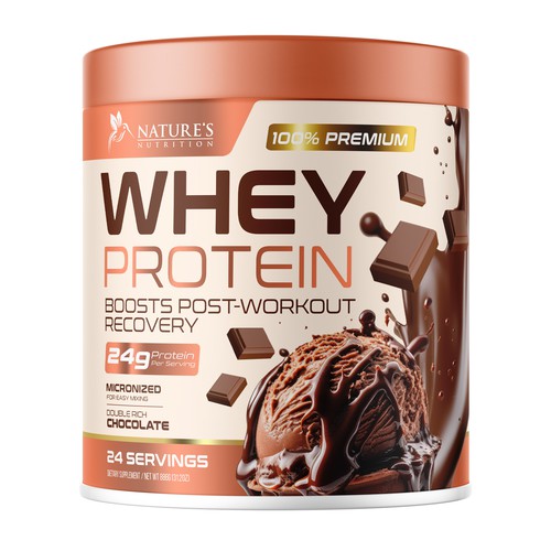 Diseño de Tasty Whey Protein Chocolate Design Needed for Nature's Nutrition de UnderTheSea™