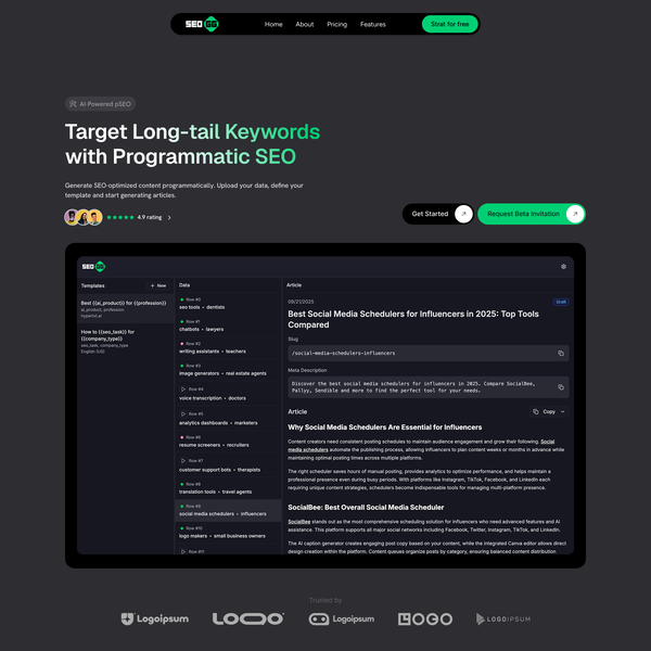 CSV Landing page