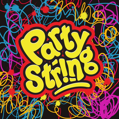 SILLY STRING LOGO + BACKGROUND Design by hartawan®