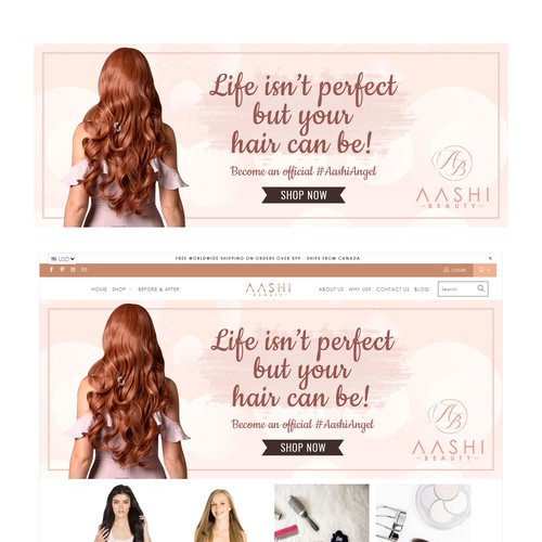 Design a beauty and hair website banner | Banner ad contest | 99designs