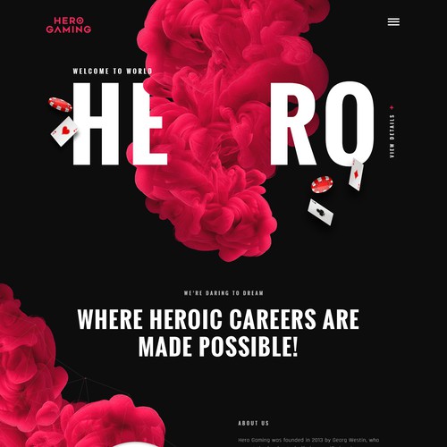 Remake of Hero Gaming current website Design von unbox.style⚡️