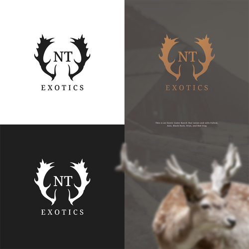 We need a creative and powerful Ranch Logo for our Exotic Animals Design by Piscesco.