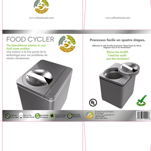 Food Cycler Indoor Composter Package Design Design by ZeKdesign