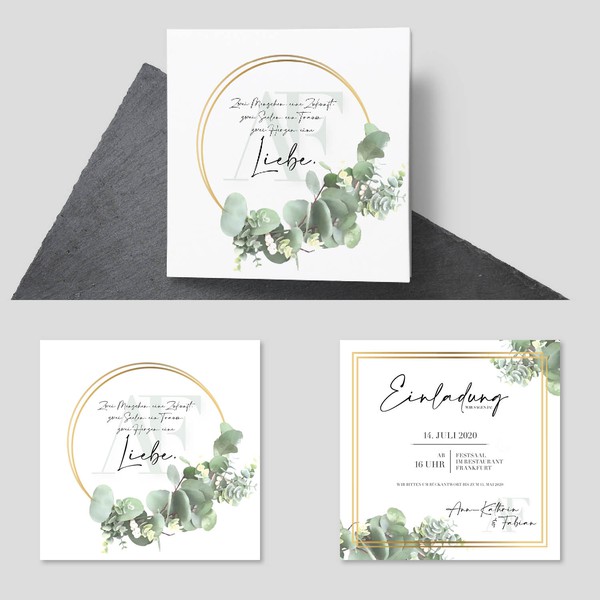 Design by tinschen_n titled "Invitation with watercolour drawing"