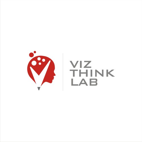 A logo on how Viz Think Lab uses visual thinking drawing skills to promote business creativity Design by Raju Chauhan