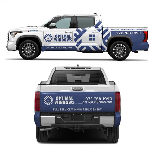 Designs | Optimal Windows - Truck Wrap | Car, truck or van wrap contest