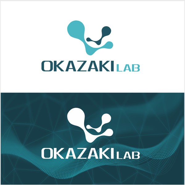 Concept logo design for university lab researching artificial intelligence, especially computers that understand words.