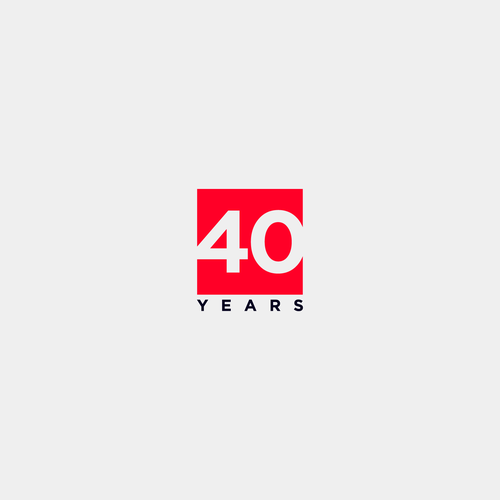 Looking for a modern, expressive 40 years jubilee logo Design by Hasham_Design