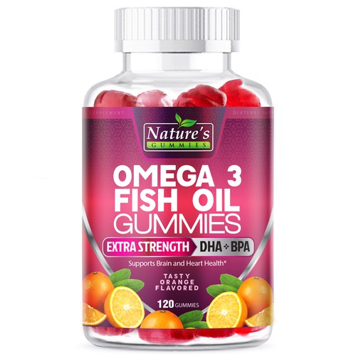 Tasty Omega 3 Fish Oil Gummies Design needed for Nature's Gummies Design von agooshe