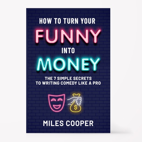 Funny book cover for book about being funny! Diseño de mersina