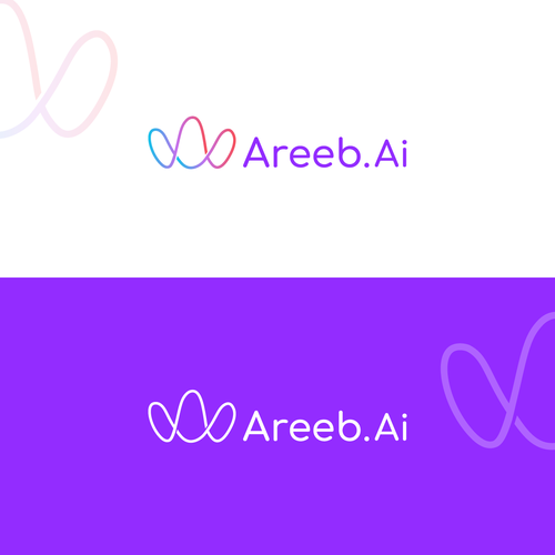 interactive visual bot that uses ai to talk to people, areeb is an Arabic female name Design by DESIDEV