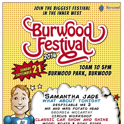 Burwood Festival SuperHero Promo Poster Design von AlinaAv