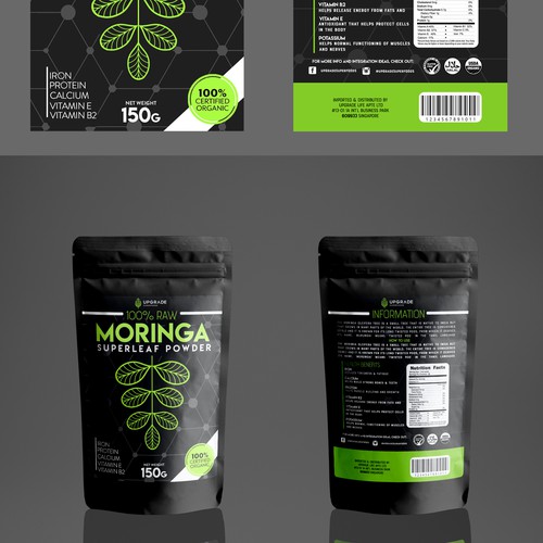 Design a simple and standout pouch packaging label for a superfood ...