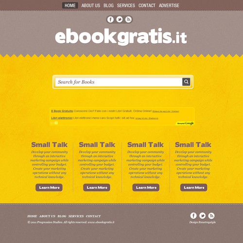 New design with improved usability for EbookGratis.It Diseño de stylenotmy