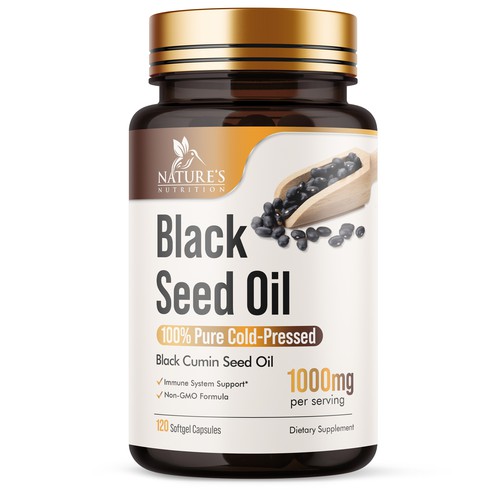 Natural Black Seed Oil Design Needed for Nature's Nutrition Design by UnderTheSea™