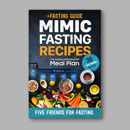Design a fancy cover+basic layout for an e-book-based recipe book for the new fasting technique FMD Design by 3dicon | Sujay Paul