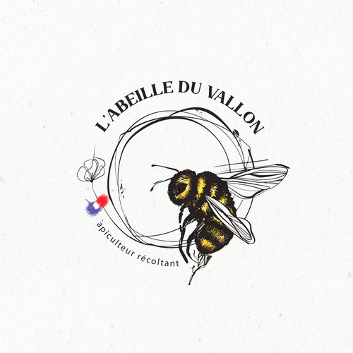 logo for passionate beekeeper Design by moon.design