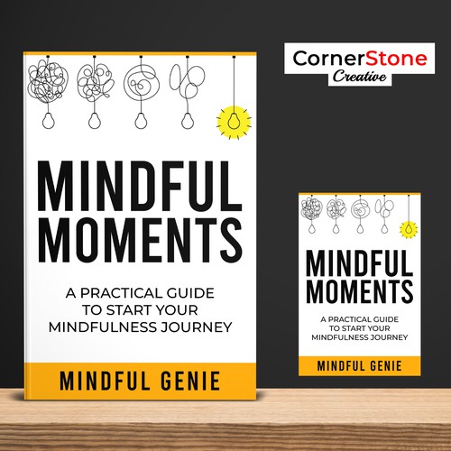 Catchy book cover design for my mindful meditation book. Design by Sann Hernane