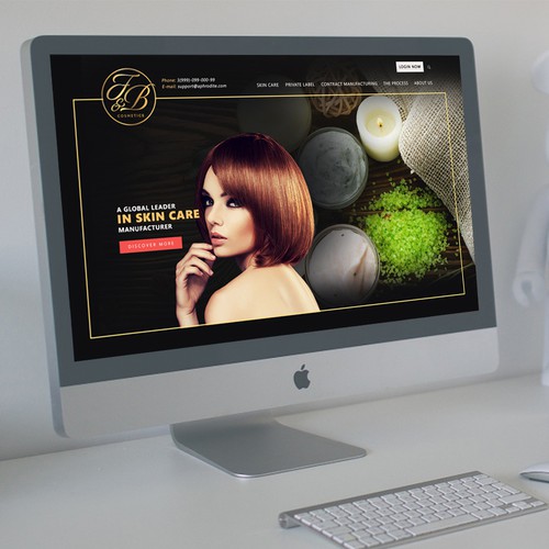 Black & gold themed website design Réalisé par sandy#ogma