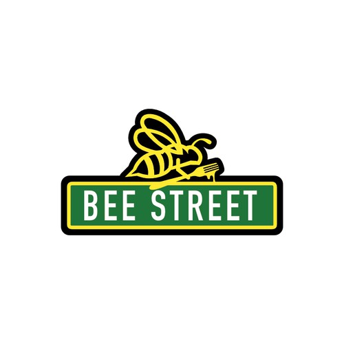 BeeStreet - a ghost kitchen Food Hall logo! Design by Maju Makmur