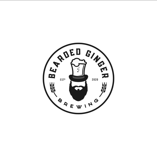 Bearded Ginger Brewing Logo Design by Baslone