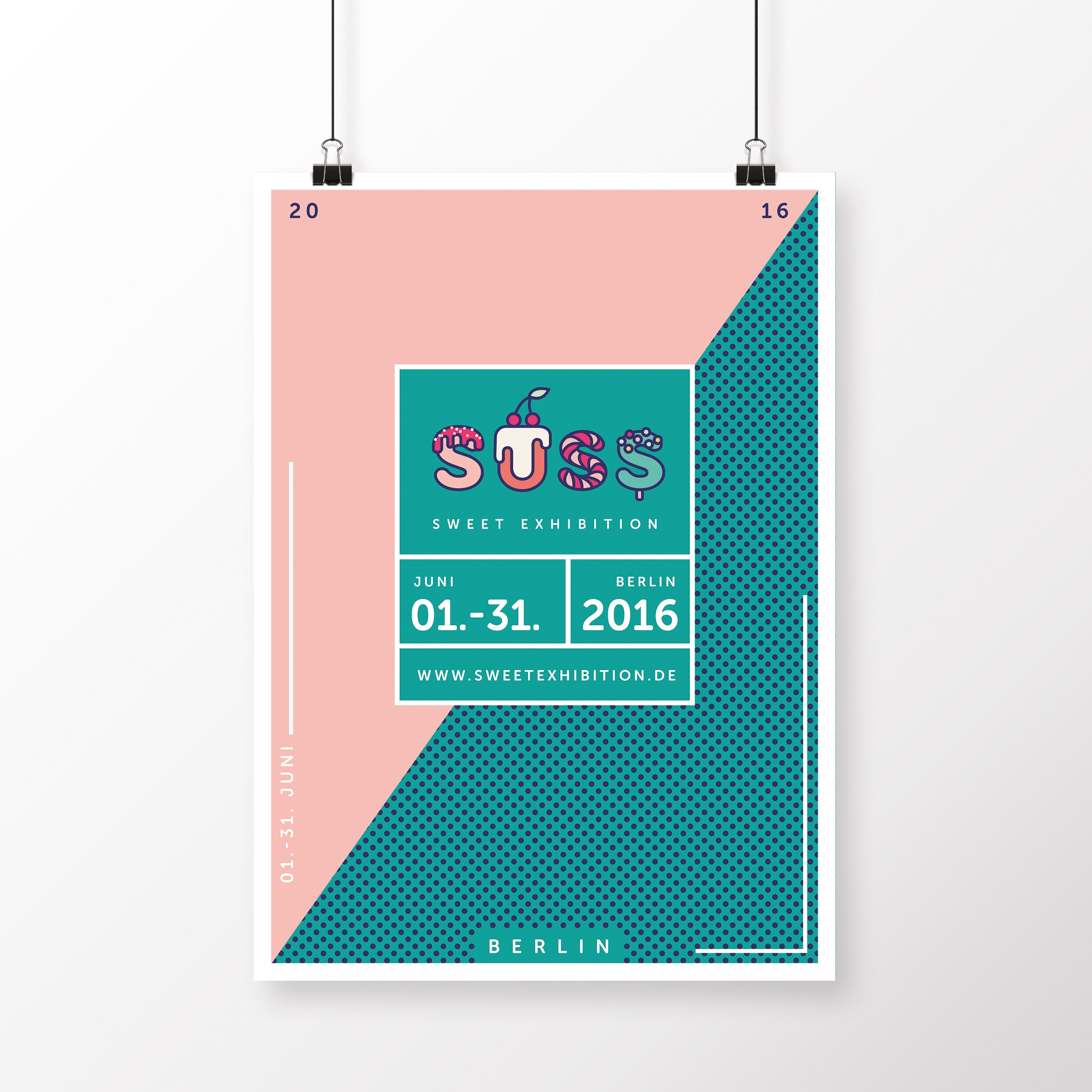 Aesthetic calendar pink logo with the title 'Plakat'