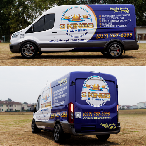 Eye catching plumbing van wrap Design by TANSA ART