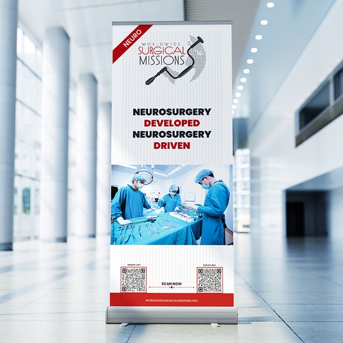 Surgical Non-Profit needs two 33x84in retractable banners for exhibitions Design by Graphic-Emperor