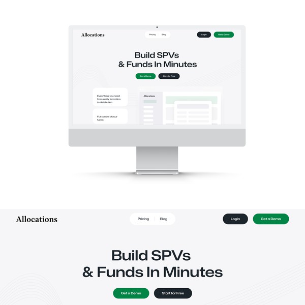 Finance website design